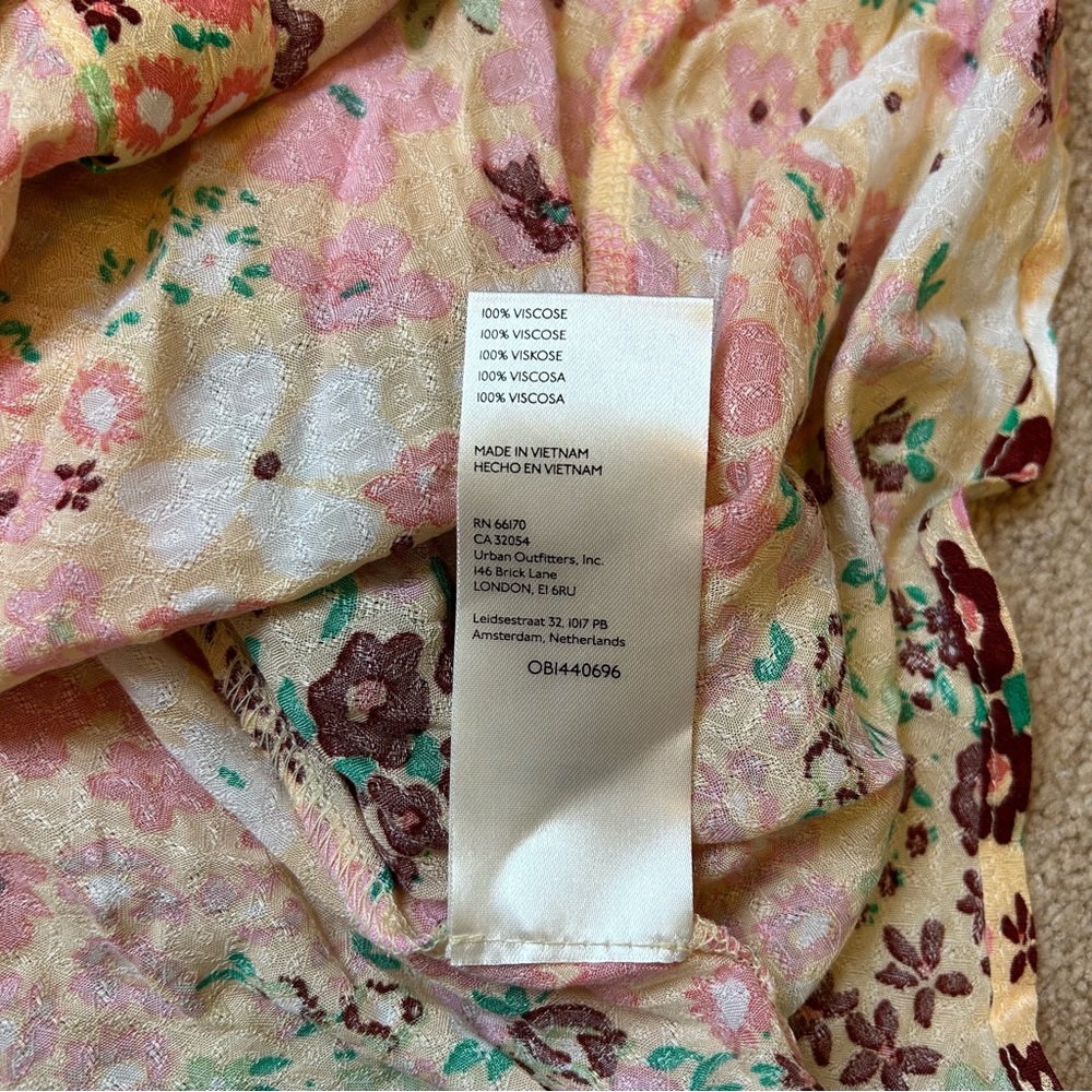 (SOLD) FREE PEOPLE NWT Callie Floral Sheer Tunic Size Large - Picture 12 of 15